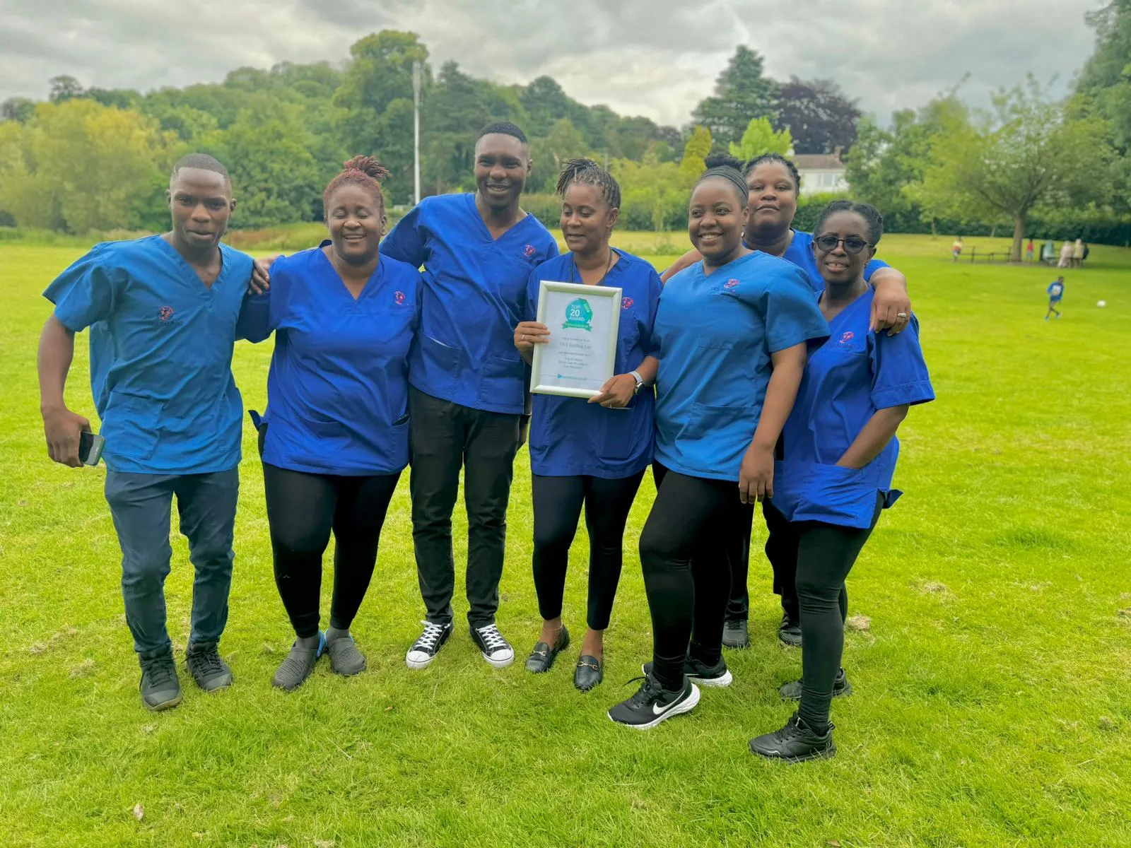 The TKS Staffing care team at their 2024 homecare.co.uk award celebration